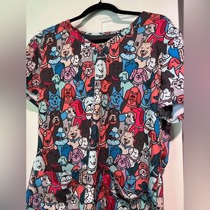 Colorful Dog Print Women's Top